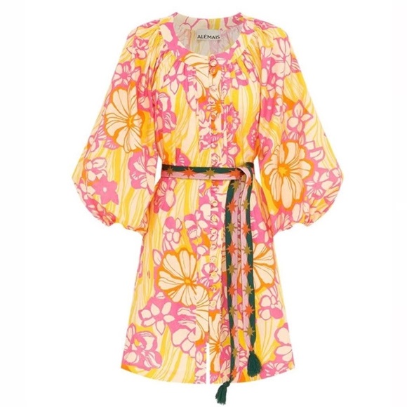 ALEMAIS Fenella Mini Dress with Belt - Picture 4 of 4